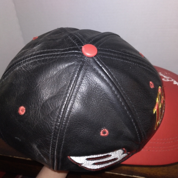 Vintage Dale Earnhardt Jr. BUD King of Beers Leather Hat - Picture 5 of 6